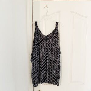 She Said... Black and Gray Print Tank Top